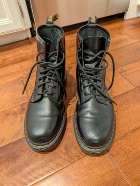 Dr. Martens 1460 Smooth Leather Lace Up Boots Black Size UK 10 / US Men’s 11